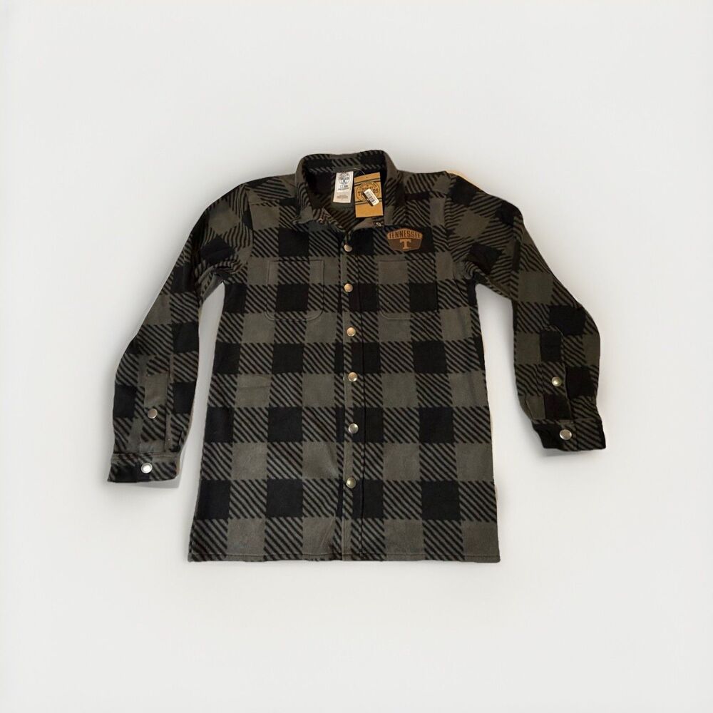 Tennessee Volunteers Buffalo Plaid Fleece Snap Shirt Jacket NWT Men’s Small